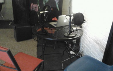 Podcast station at the Launch Lounge 2013