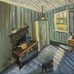 Mark Heyer - Get Down From There (oil on wood panel 11 x 14 inches)